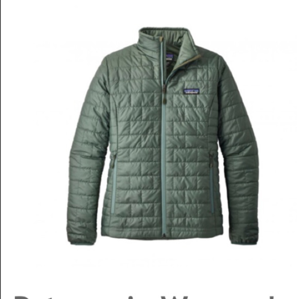 Women’s nano puff XS Pesto green jacket